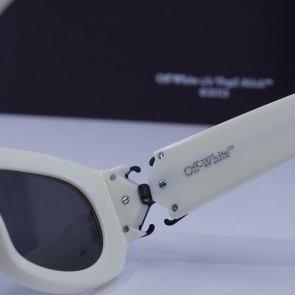 Off-White OERI14E PALMER 0107 Oval Sunglasses – White/Grey - Picture 8 of 10